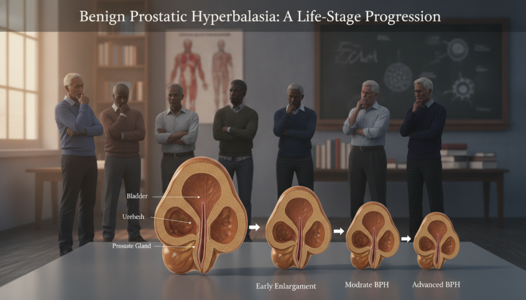 ingrossamento prostatico evoluzione età